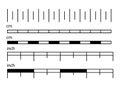 Measurement scale ruler or scale length measurement metric and inch diagrams.