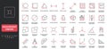 Measurement size, dimension scalable arrows, tools, ruler with scale line icon set