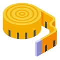 Measurement tape icon isometric vector. Medical care