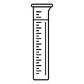 Measurement test tube icon, outline style Royalty Free Stock Photo