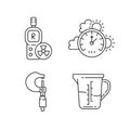 Measurement tools linear icons set Royalty Free Stock Photo