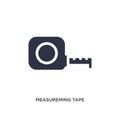 measureming tape icon on white background. Simple element illustration from measurement concept Royalty Free Stock Photo