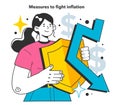 Measures to fight inflation. Economics crisis recovery methods. Growing up