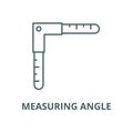 Measuring angle vector line icon, linear concept, outline sign, symbol Royalty Free Stock Photo