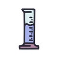 measuring beaker color vector doodle simple icon