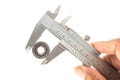 Measuring bearing by vernier caliper