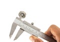 Measuring bearing by vernier caliper