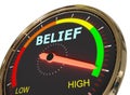 Measuring belief level