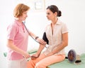 Measuring blood-pressure Royalty Free Stock Photo