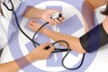 Measuring Blood Pressure Royalty Free Stock Photo