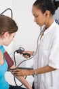 Measuring bloodpressure Royalty Free Stock Photo