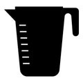 Measuring capacity cup icon black color illustration flat style simple image Royalty Free Stock Photo