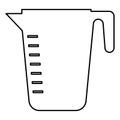 Measuring capacity cup icon black color illustration flat style simple image