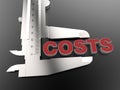 Measuring costs concept Royalty Free Stock Photo