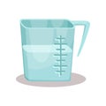 Measuring cup and glass kitchenware vector Illustration on a white background