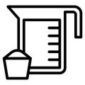 Measuring cup icon, Bakery and baking related vector