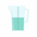 Measuring cup icon. Kitchenware for cooking or beaker. Vector colored flat cartoon design coffee barista measuring milliliters Royalty Free Stock Photo