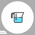 Measuring cup vector icon sign symbol Royalty Free Stock Photo