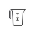 Measuring cup line icon Royalty Free Stock Photo