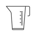 Measuring cup line icon, outline vector sign, linear style pictogram isolated on white. Royalty Free Stock Photo