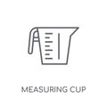 Measuring cup linear icon. Modern outline Measuring cup logo con