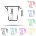 measuring cup multi color style icon. Simple thin line, outline vector of measuring Instruments icons for ui and ux, website or Royalty Free Stock Photo