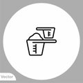 Measuring cup vector icon sign symbol Royalty Free Stock Photo