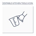 Measuring cups line icon
