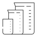 measuring cups for mixing bartender line icon vector illustration Royalty Free Stock Photo