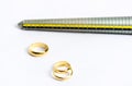 Measuring device for finger ring Royalty Free Stock Photo