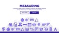 Measuring Equipment Landing Header Vector Royalty Free Stock Photo