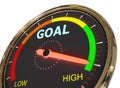 Measuring goal level Royalty Free Stock Photo