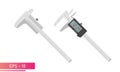 Measuring instruments, manual and digital vernier calipers. Realistic design. On a white background. Tools for the