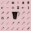 measuring jug icon. Detailed set of kitchen tools icons. Premium quality graphic design sign. One of the collection icons for webs Royalty Free Stock Photo