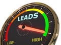 Measuring leads level Royalty Free Stock Photo