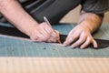 Measuring Leather for Cutting