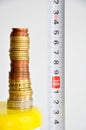 Measuring money growth Royalty Free Stock Photo