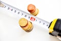 Measuring money growth Royalty Free Stock Photo