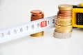 Measuring money growth Royalty Free Stock Photo