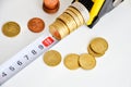 Measuring money growth Royalty Free Stock Photo