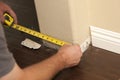 Measuring for New Baseboard with Bull Nose Corners and New Laminate Flooring