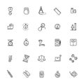 Measuring related web icon set