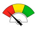 Measuring round indicator. Scale gauge with dial showing