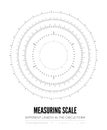 Measuring rulers of different scale, length and shape. Vector elements