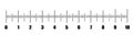 Measuring scale, markup for rulers icon isolated. Size indicators. Different unit distances. Ruler Vector