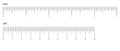 Measuring scale with numbers, markup for rulers. Measuring scale for the ruler lines. Size comparing quantities Royalty Free Stock Photo