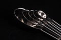 Measuring Spoons on black Royalty Free Stock Photo