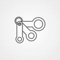 Measuring spoons vector icon sign symbol Royalty Free Stock Photo