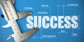 Measurement of Success. Business Concept on the Blueprint. Royalty Free Stock Photo