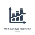 measuring success icon in trendy design style. measuring success icon isolated on white background. measuring success vector icon Royalty Free Stock Photo